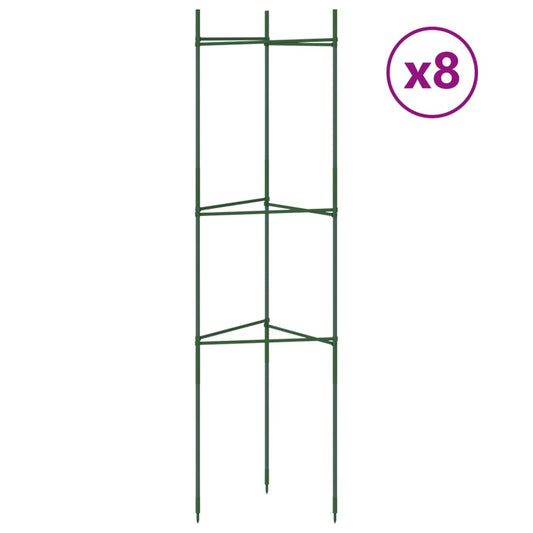 vidaXL Tomato Cages 8 pcs 116 cm Steel and PP