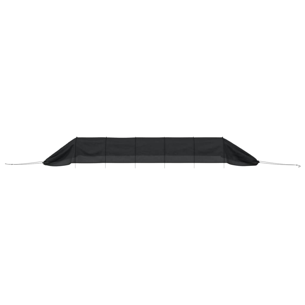 vidaXL Netting Tunnels 2 pcs Black Steel and Polyethylene