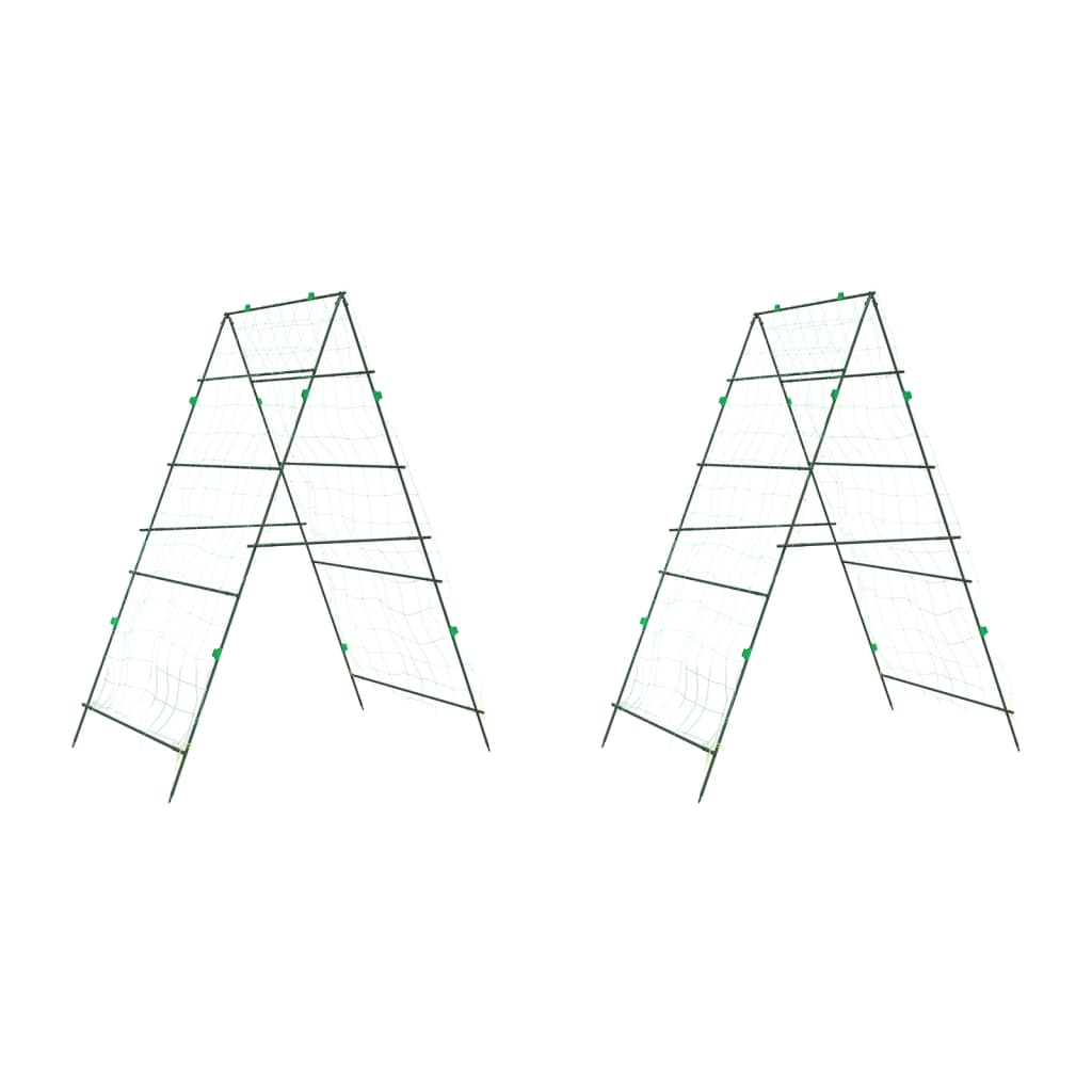 vidaXL Garden Trellises for Climbing Plants 2 pcs A-Frame Steel