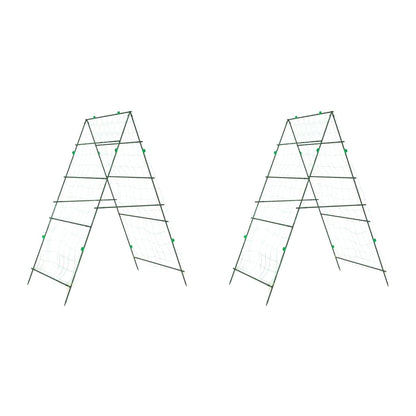 vidaXL Garden Trellises for Climbing Plants 2 pcs A-Frame Steel