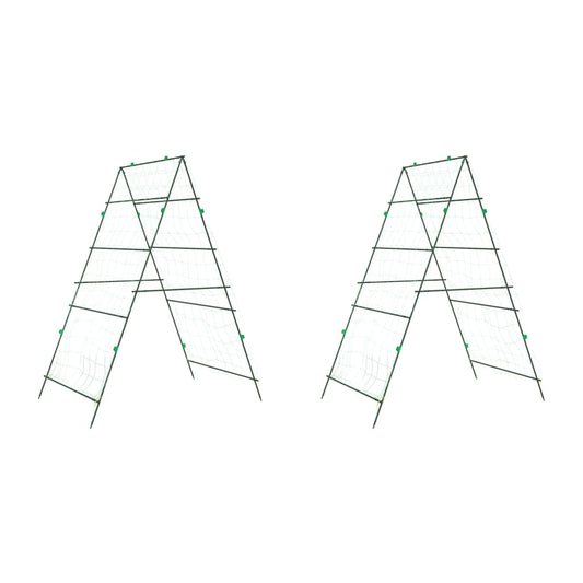 vidaXL Garden Trellises for Climbing Plants 2 pcs A-Frame Steel