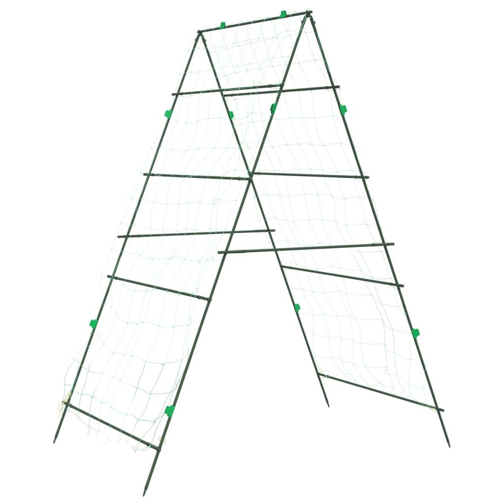 vidaXL Garden Trellises for Climbing Plants 2 pcs A-Frame Steel