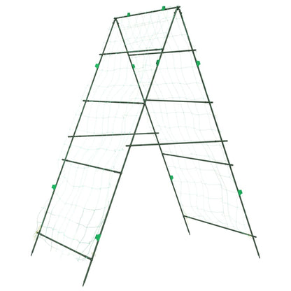 vidaXL Garden Trellises for Climbing Plants 2 pcs A-Frame Steel