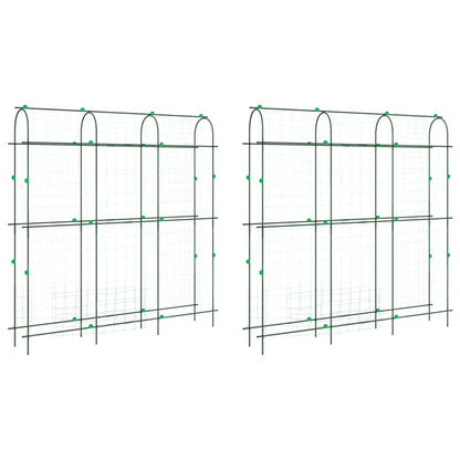 vidaXL Garden Trellises for Climbing Plants 2 pcs U-Shape Steel