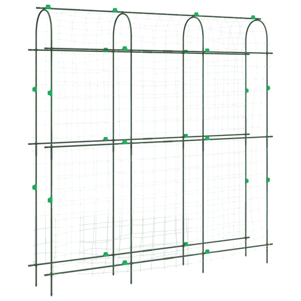 vidaXL Garden Trellises for Climbing Plants 2 pcs U-Shape Steel