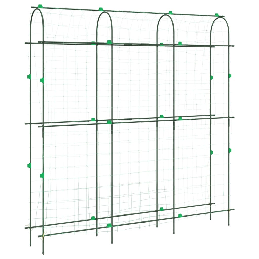 vidaXL Garden Trellises for Climbing Plants 2 pcs U-Shape Steel