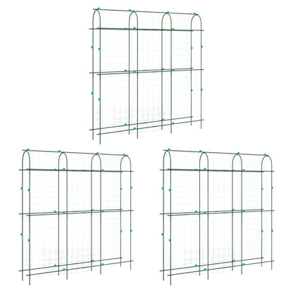vidaXL Garden Trellises for Climbing Plants 3 pcs U-Shape Steel