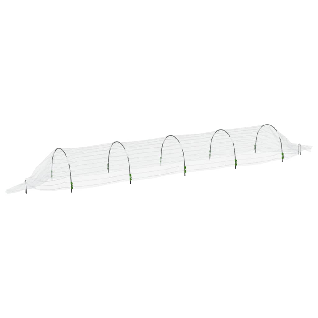 vidaXL Netting Tunnels 4 pcs 1.5x5 m Fibreglass and PP