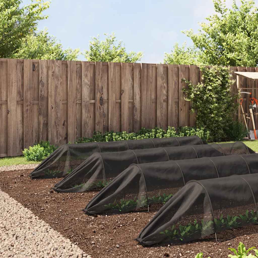vidaXL Netting Tunnels 4 pcs Black Steel and Polyethylene