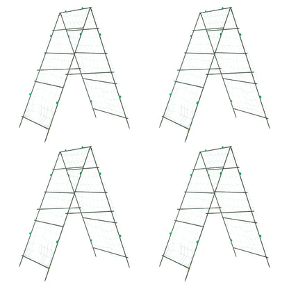 vidaXL Garden Trellises for Climbing Plants 4 pcs A-Frame Steel