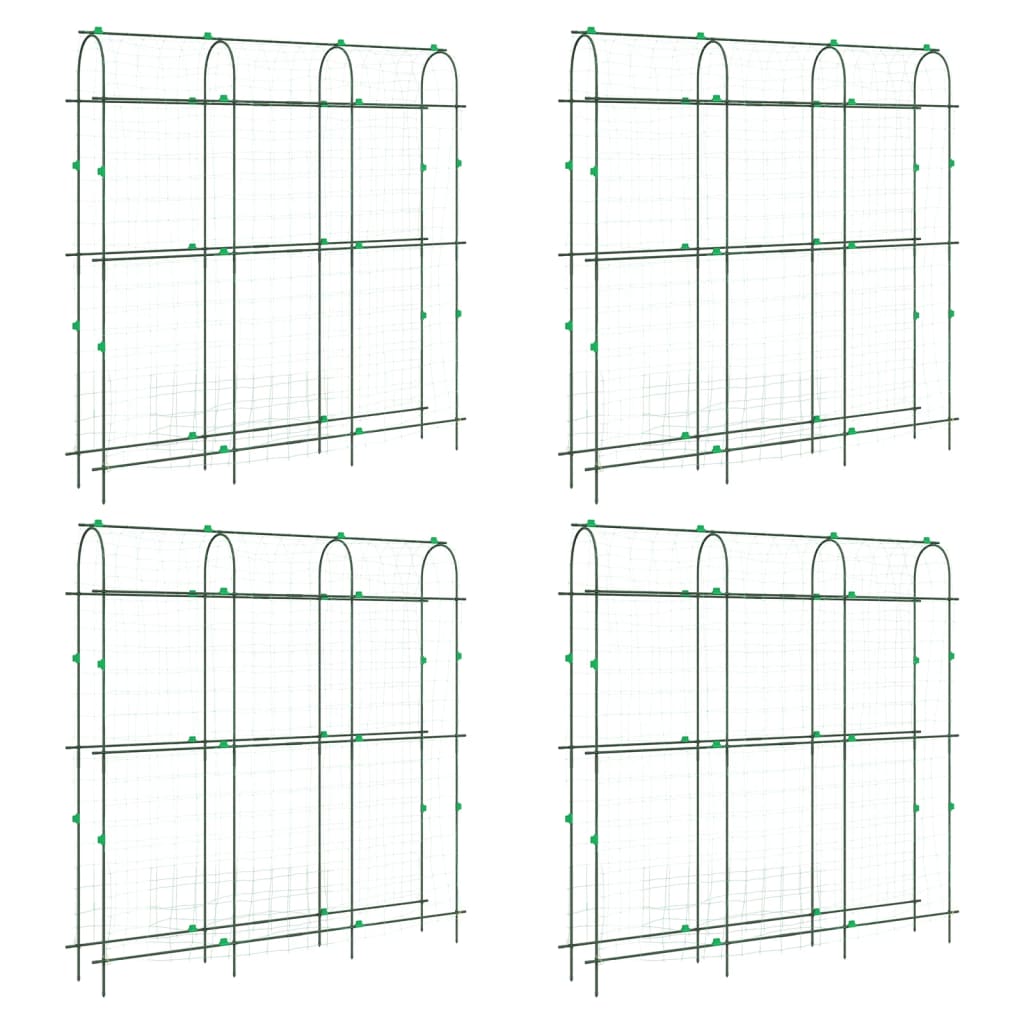 vidaXL Garden Trellises for Climbing Plants 4 pcs U-Shape Steel