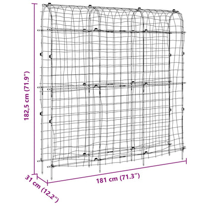 vidaXL Garden Trellises for Climbing Plants 4 pcs U-Shape Steel