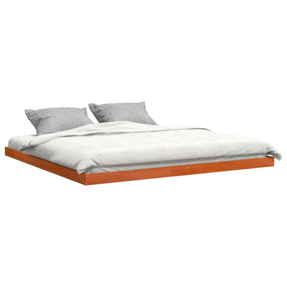 vidaXL Bed Frame without Mattress Wax Brown 200x200 cm Solid Wood Pine