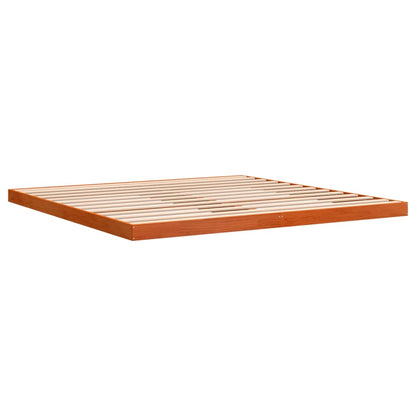 vidaXL Bed Frame without Mattress Wax Brown 200x200 cm Solid Wood Pine