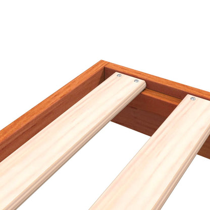 vidaXL Bed Frame without Mattress Wax Brown 200x200 cm Solid Wood Pine