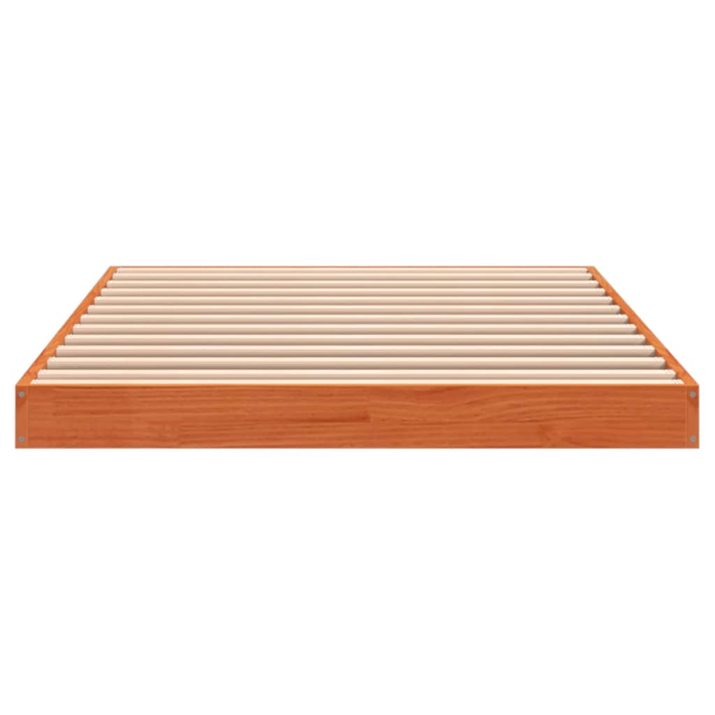 vidaXL Bed Frame | Wax brown | Solid Pine Wood | Single | Tough | Bed Frame