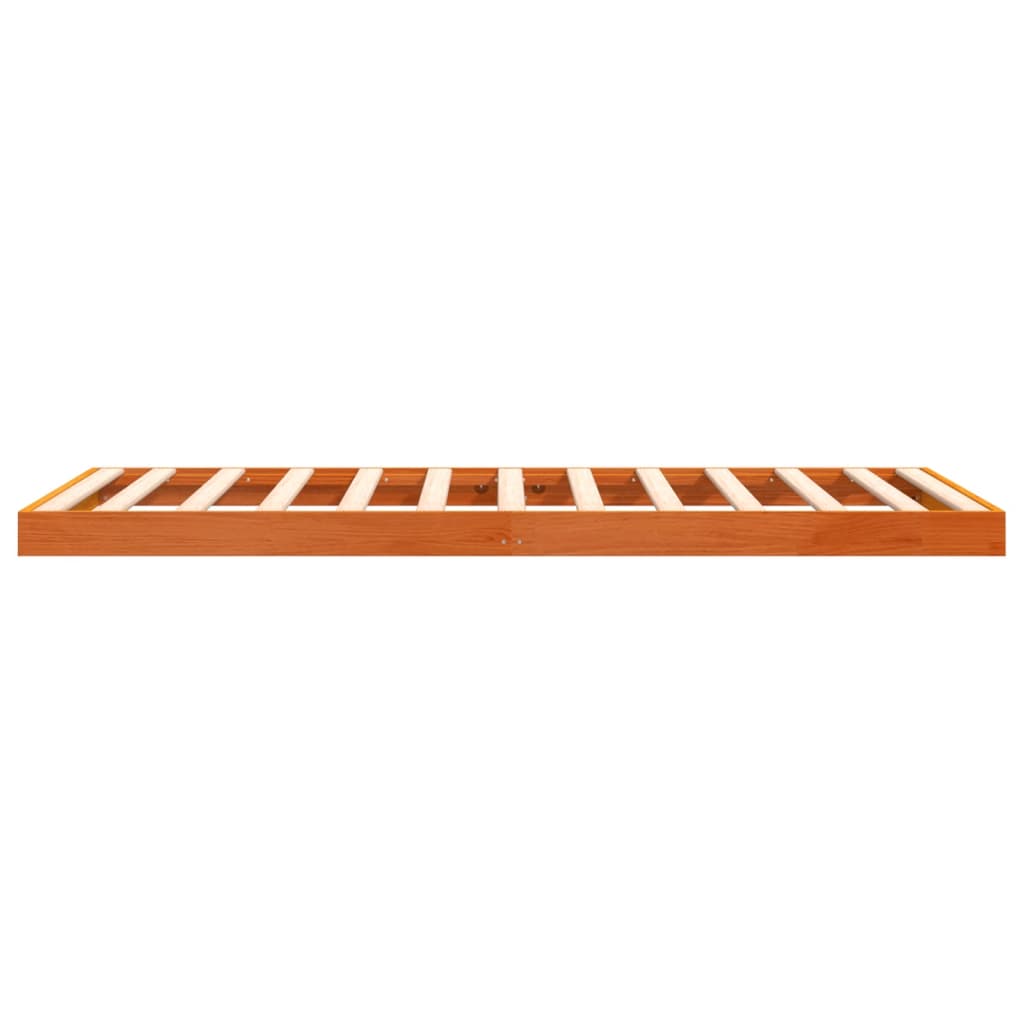 vidaXL Bed Frame | Wax brown | Solid Pine Wood | Single | Tough | Bed Frame