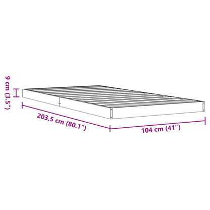 vidaXL Bed Frame | Wax brown | Solid Pine Wood | Single | Tough | Bed Frame