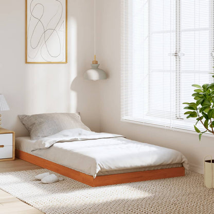 vidaXL Bed Frame | Wax brown | Solid Pine Wood | Single | Tough | Bed Frame