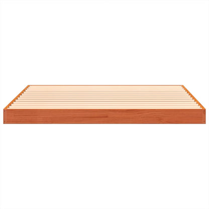 vidaXL Bed Frame without Mattress Wax Brown 120x190 cm Small Double Solid Wood Pine