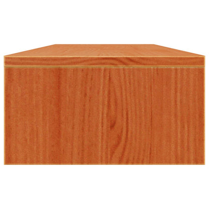 vidaXL Monitor Stand Wax Brown 100x24x13 cm Solid Wood Pine