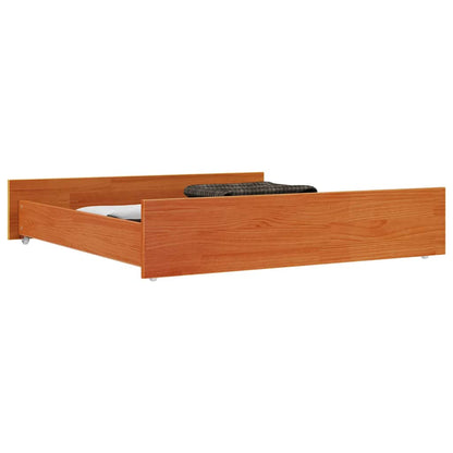 vidaXL Bed Drawers 2 pcs Wax Brown Solid Wood Pine