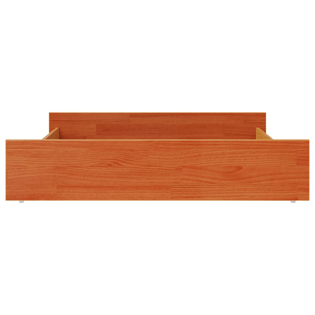 vidaXL Bed Drawers 2 pcs Wax Brown Solid Wood Pine