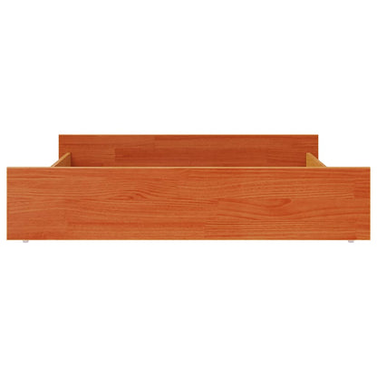 vidaXL Bed Drawers 2 pcs Wax Brown Solid Wood Pine