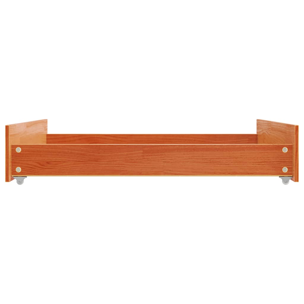 vidaXL Bed Drawers 2 pcs Wax Brown Solid Wood Pine