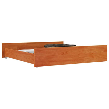 vidaXL Bed Drawers 2 pcs Wax Brown Solid Wood Pine