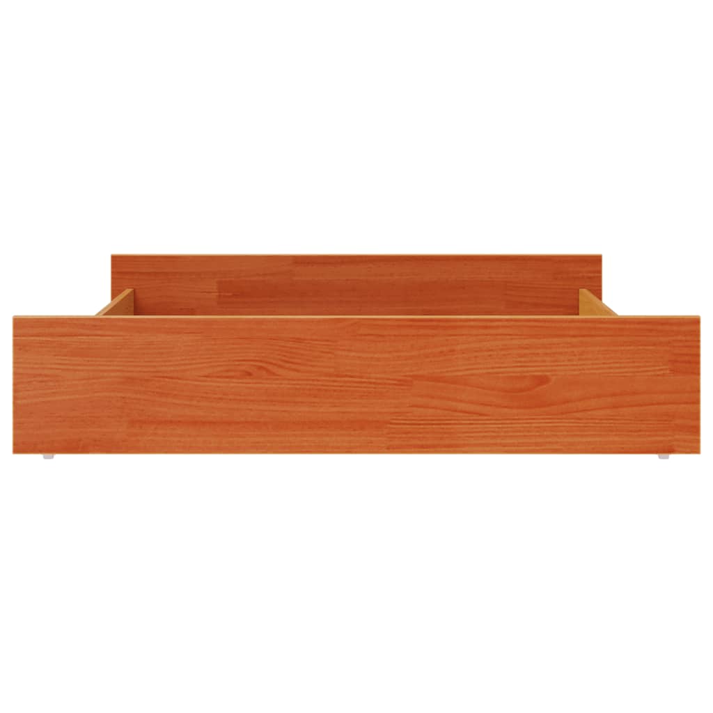 vidaXL Bed Drawers 2 pcs Wax Brown Solid Wood Pine
