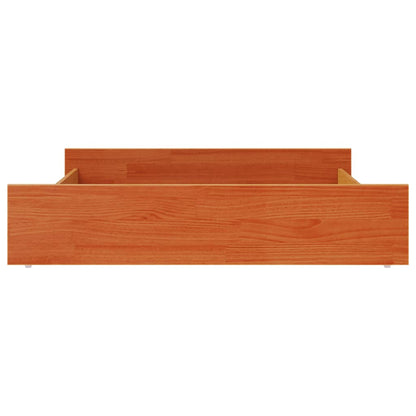 vidaXL Bed Drawers 2 pcs Wax Brown Solid Wood Pine