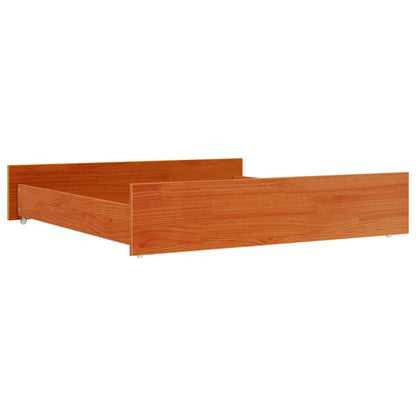vidaXL Bed Drawers 2 pcs Wax Brown Solid Wood Pine
