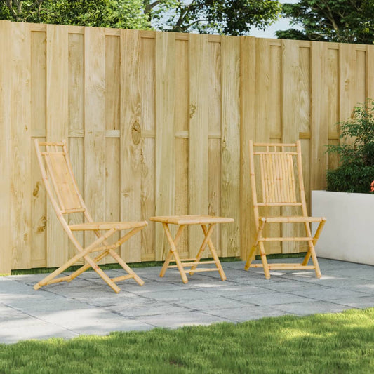 vidaXL Folding Chairs 2 pcs 46x66x99 cm Bamboo