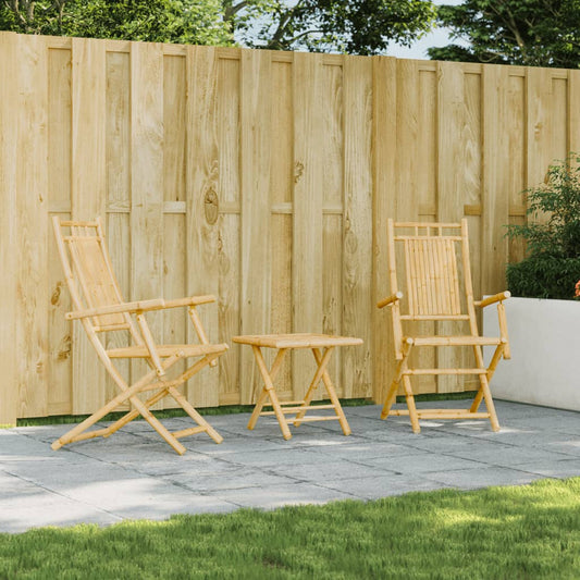 vidaXL Folding Chairs 2 pcs 53x66x99 cm Bamboo