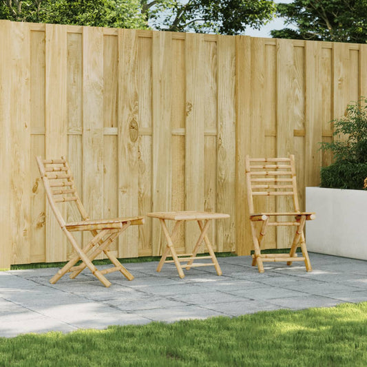 vidaXL Folding Chairs 2 pcs 43x54x88 cm Bamboo