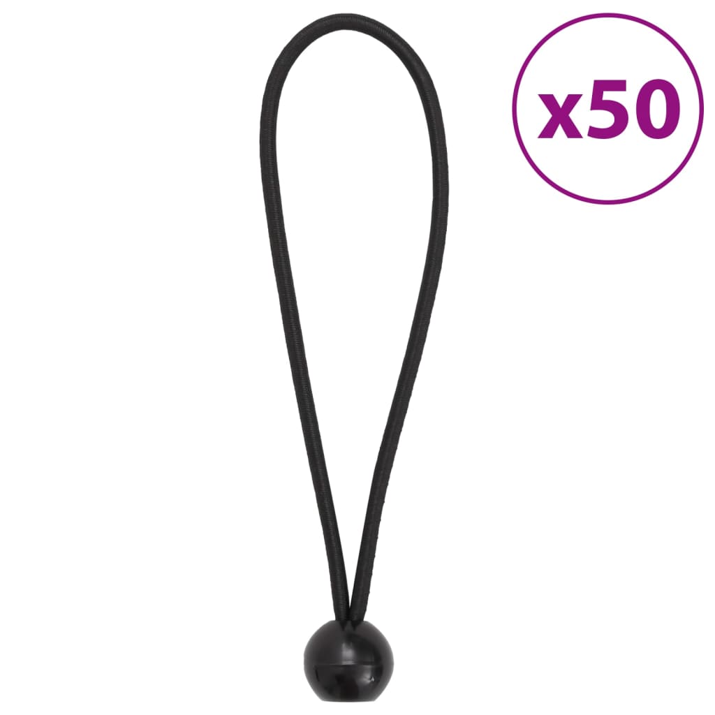 vidaXL Bungee Cords with Balls 50 pcs 21 x 0,5 cm