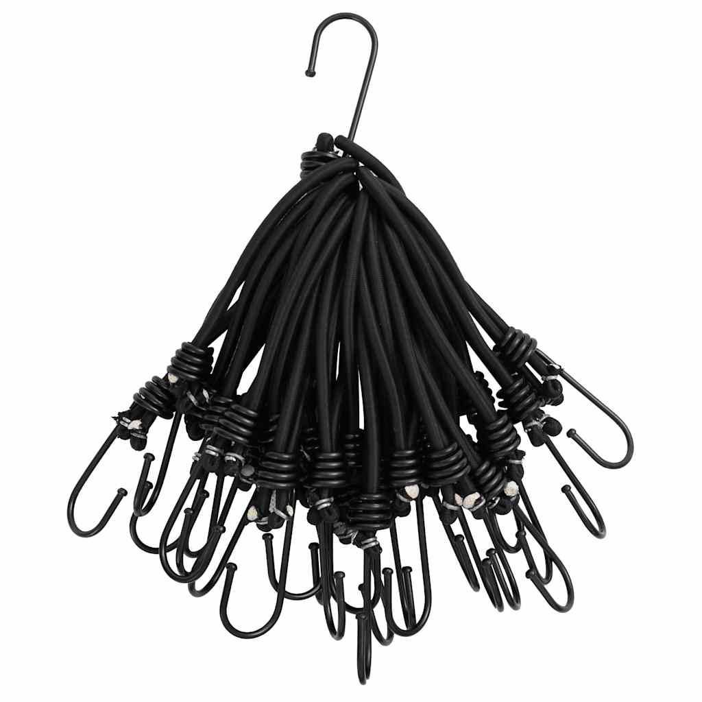vidaXL Bungee Cord with Hooks 50 pcs 17 cm