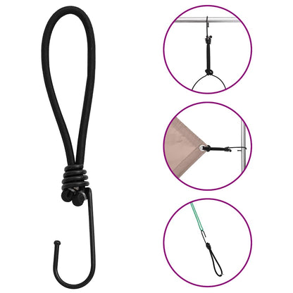 vidaXL Bungee Cord with Hooks 50 pcs 17 cm