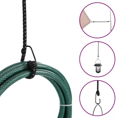 vidaXL Bungee Cords with Reflective Strips and Hooks 25 pcs 59 cm
