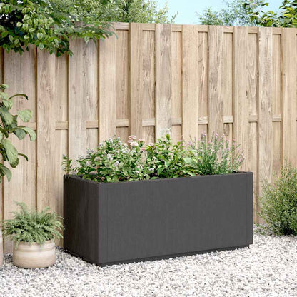 vidaXL Garden Planter Dark Grey 80x36x35 cm PP