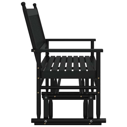 vidaXL Glider Bench Black 118x70x104.5 cm Solid Wood Poplar