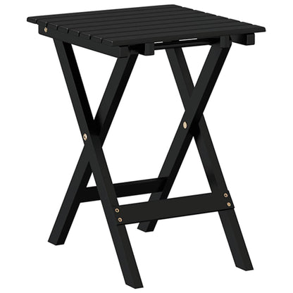 vidaXL Side Table Foldable Black Solid Wood Poplar