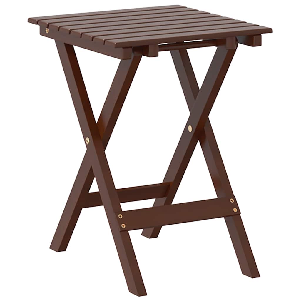 vidaXL Side Table Foldable Brown Solid Wood Poplar