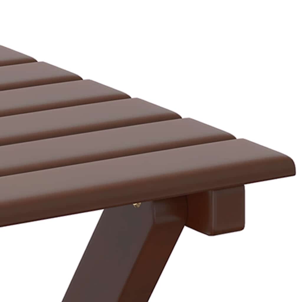vidaXL Side Table Foldable Brown Solid Wood Poplar