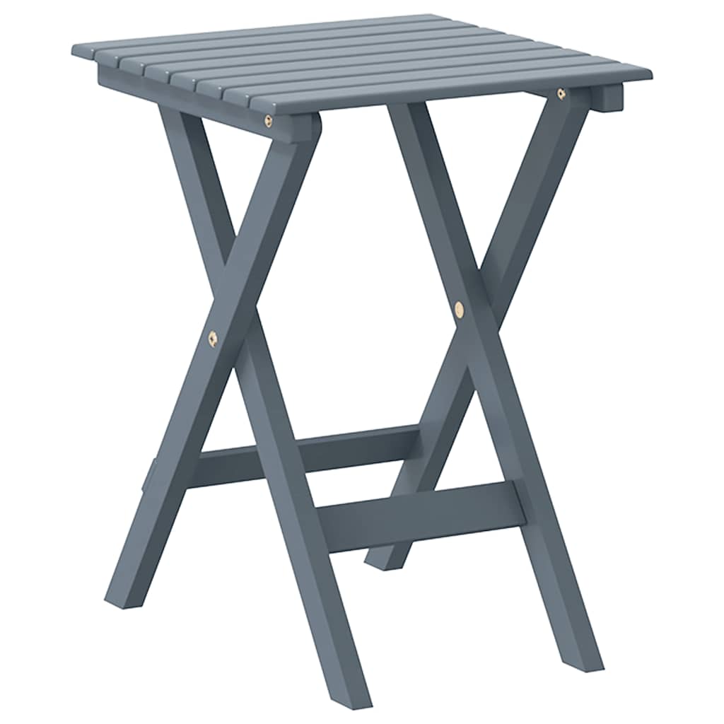 vidaXL Side Table Foldable Grey Solid Wood Poplar