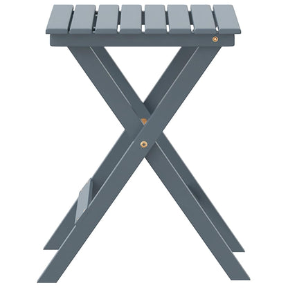vidaXL Side Table Foldable Grey Solid Wood Poplar