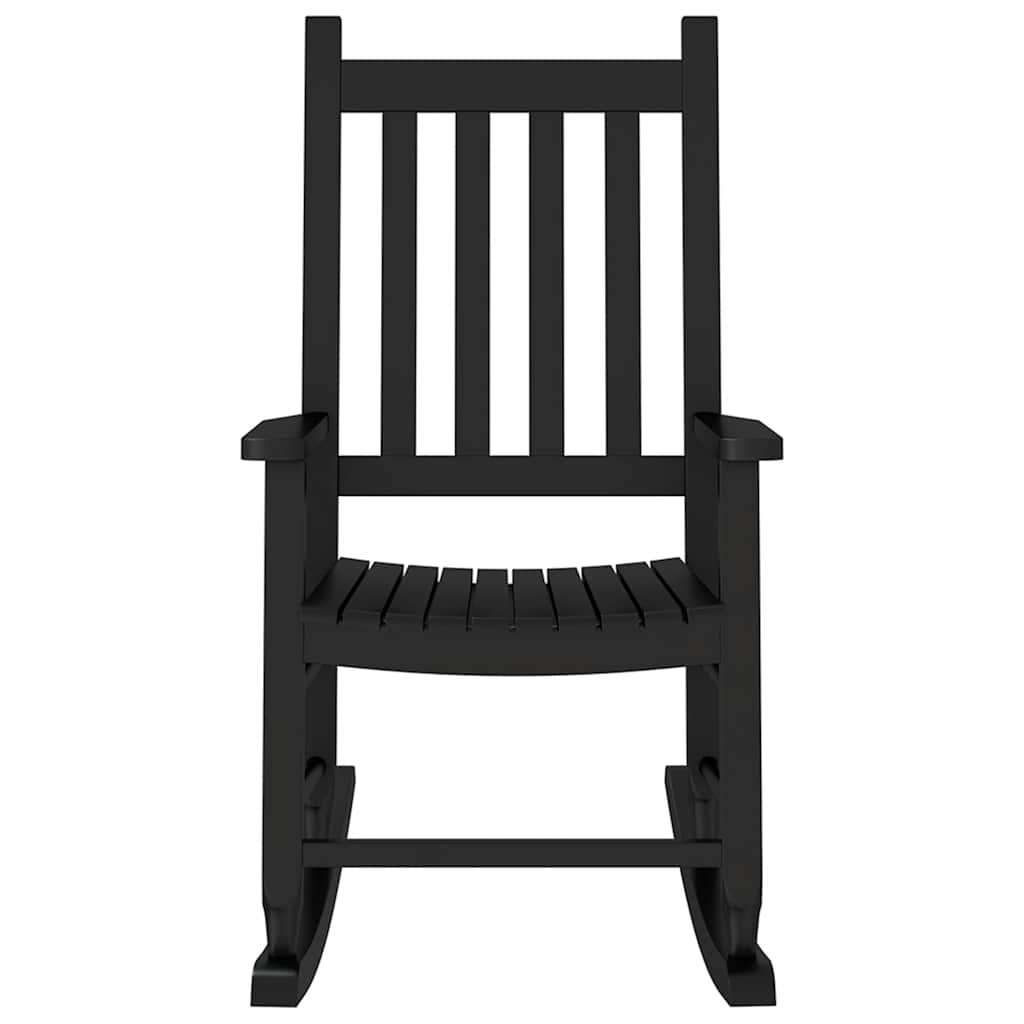 vidaXL Rocking Chair for Children Black Solid Wood Poplar