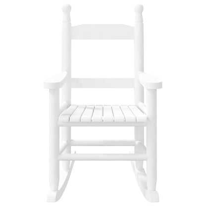 vidaXL Rocking Chair for Children White Solid Wood Poplar