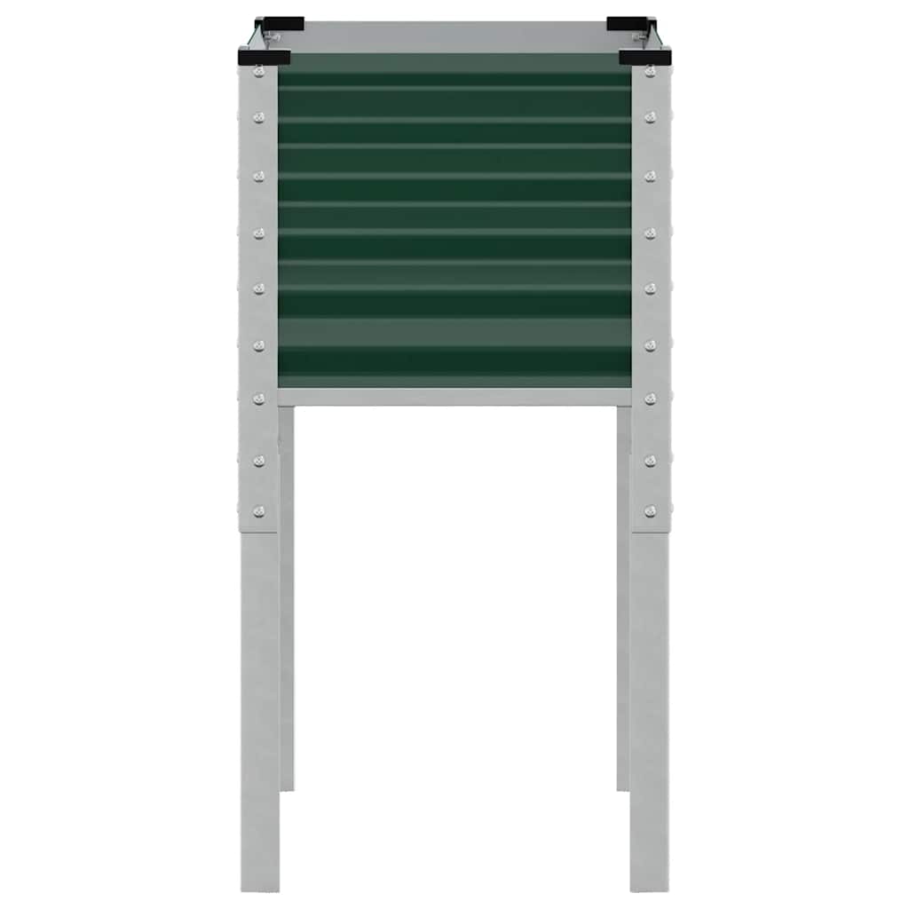 vidaXL Garden Planter Green 45x45x88 cm Steel
